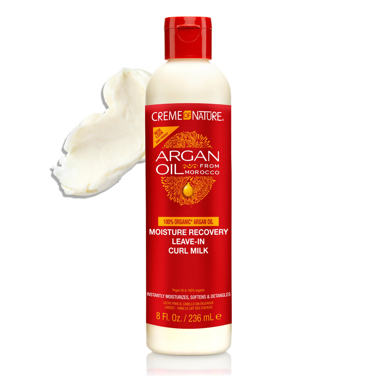 Creme of Nature Moisture Recovery Leave-In Curl Milk, Lightweight Daily Moisturizer, Detangles and Adds Shine, With Argan Oil from Morocco, 8 oz Beauty & Personal Care Creme of Nature