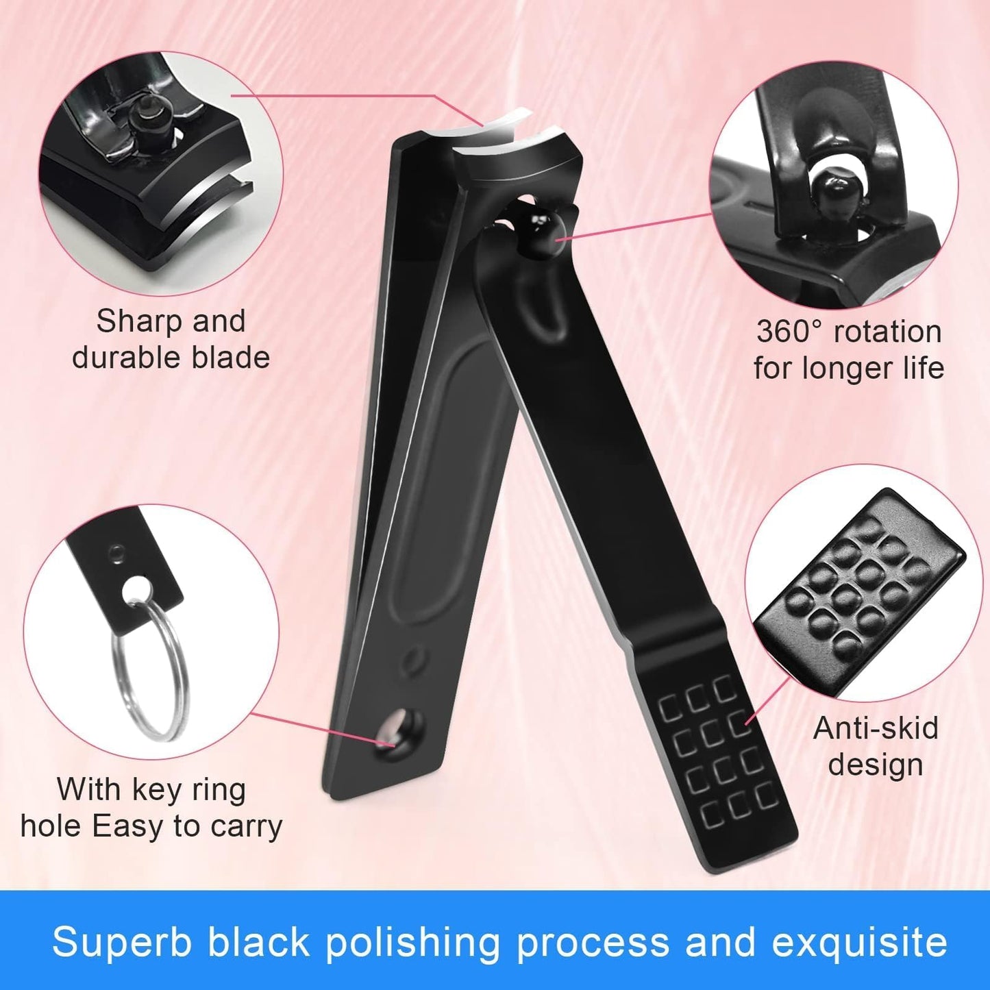 Fangze Tweezers and Fingernail Clippers Kit, 8 Pcs Professional Tweezer Nail Clipper Set Stainless Steel Manicure Tools with Case for Men Women Beauty & Personal Care Fangze