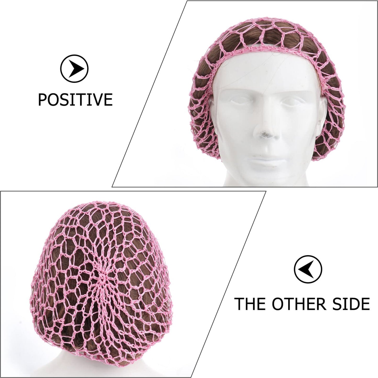 2pcs Crochet Hair Snood Long Hair Sleeping Cap Hair Net Hair Protector Handcraft (Royal Blue and Pink) Beauty and Personal Care Beaupretty