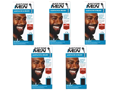 Just For Men Color Gel Mustache, Beard & Sideburns 115 Jet Black 1 Each (Pack Of 5) Beauty & Personal Care Just for Men
