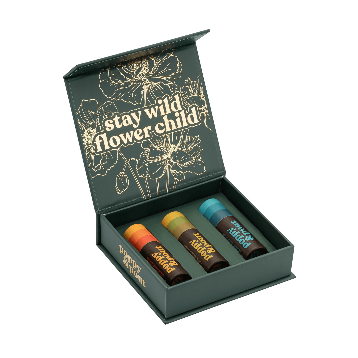 Jumbo Lip Balm Gift Set (3-Pack, Retro Surf) - Poppy & Pout All Natural Lip Balms & Moisturizers - Hydrates with Beeswax, Vitamin E, Organic Coconut Beauty and Personal Care Poppy & Pout