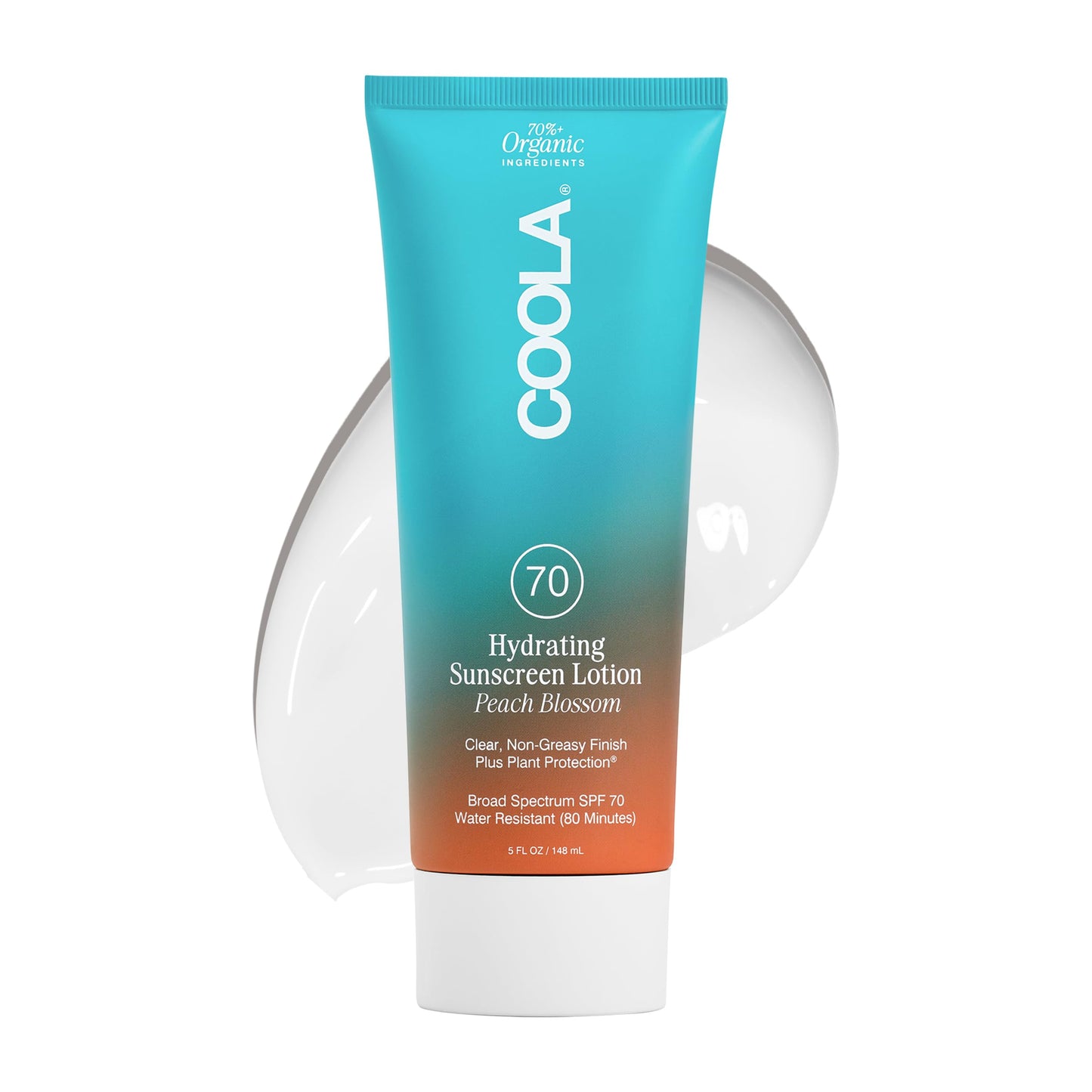 COOLA Organic Sunscreen SPF 70 Sunblock Body Lotion, Dermatologist Tested Skin Care for Daily Protection, Vegan and Gluten Free, Peach Blossom, 5 Fl Beauty & Personal Care COOLA