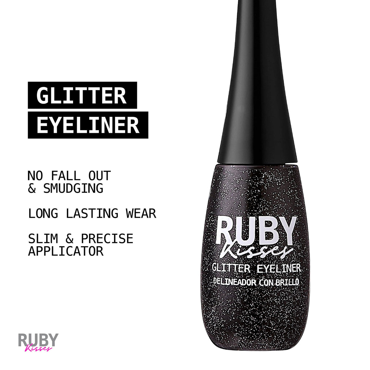Ruby Kisses Eye Bling Glitter Eyeliner, Glitz N' Black Beauty & Personal Care Ruby Kisses