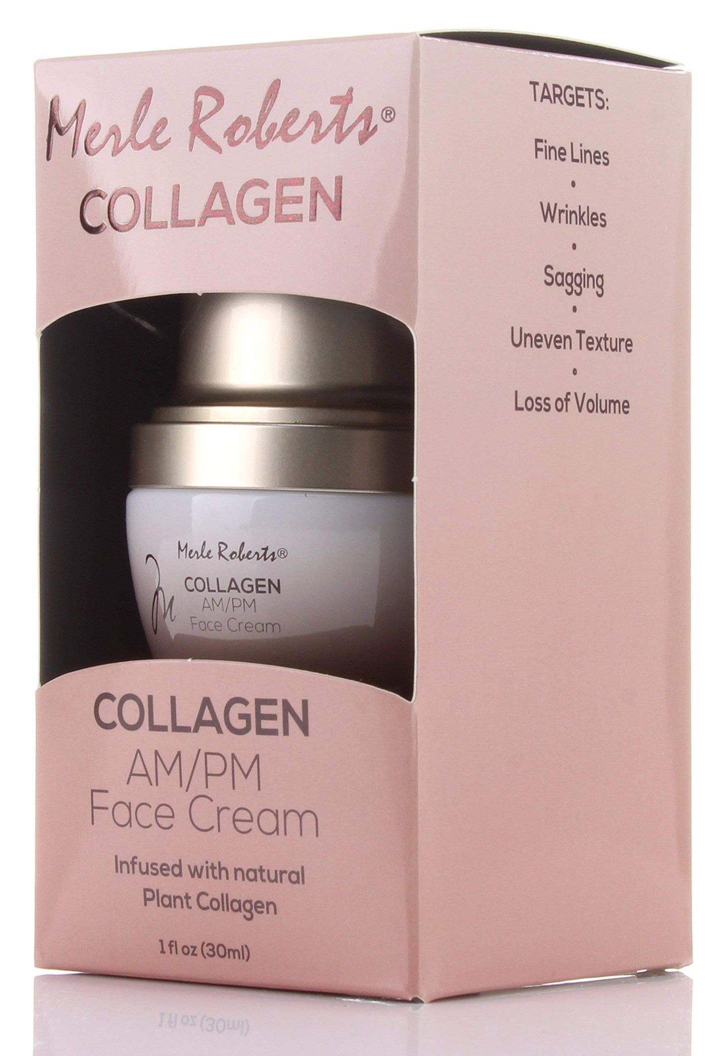 Merle Roberts Day and Night Face Cream with Collagen. Anti-Aging face cream for Wrinkles, Fine Lines, Uneven Skin Tone, and Dry Skin. 1 fl oz (1 Fl Oz Beauty & Personal Care Merle Roberts