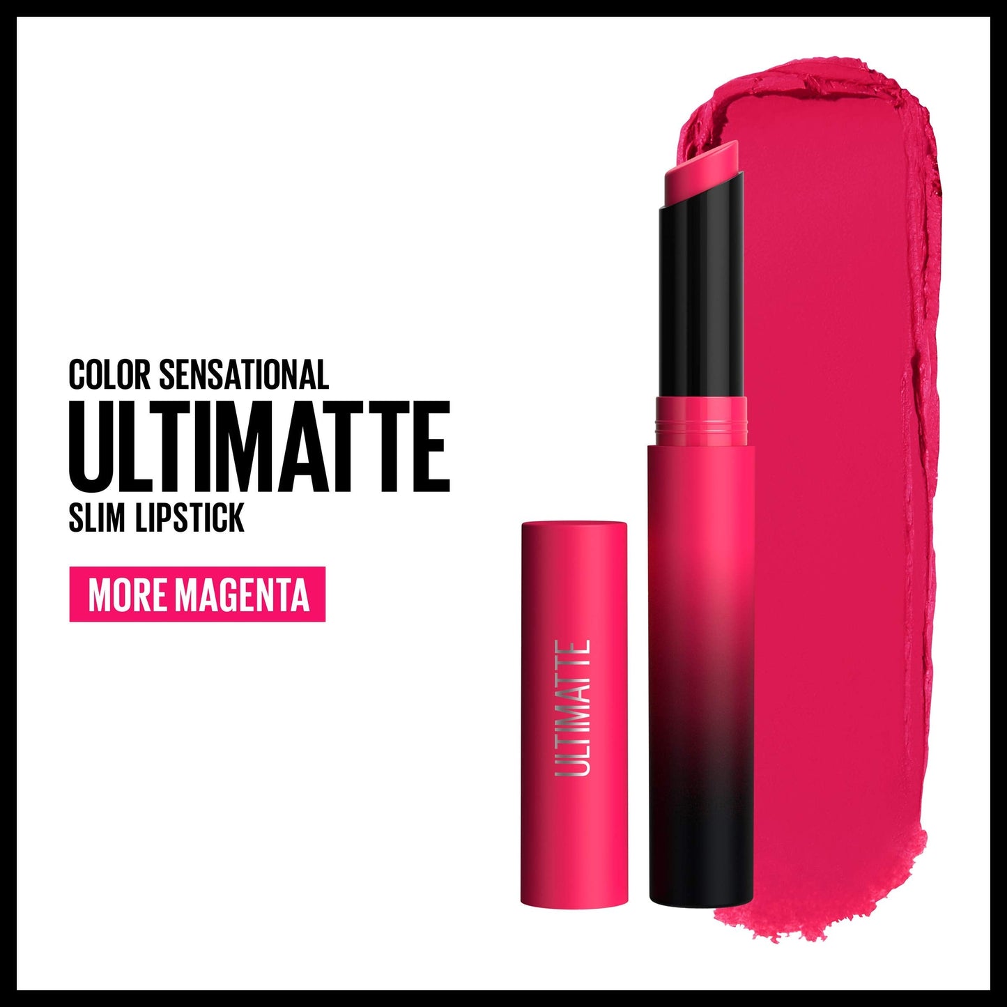 Maybelline Color Sensational Ultimatte Matte Lipstick, Non-Drying, Intense Color Pigment, More Magenta, Magenta Pink, 1 Count Beauty & Personal Care MAYBELLINE