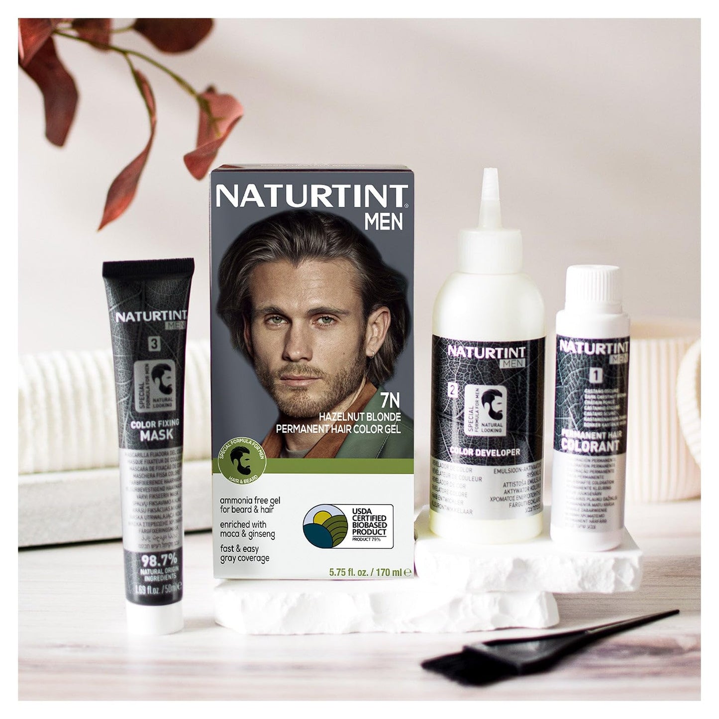 Naturtint Mens Permanent Hair Color for Hair Beard and Mustache (7N Men's Hazelnut Blonde) Beauty & Personal Care Naturtint