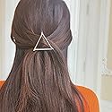 Yheakne Boho Triangle Hair Clip Barrette Metal Silver Geometry Hairpin Minimalist Hair Holder Modern Hair Accessories for Women and Gilrs (Silver Beauty & Personal Care Yheakne