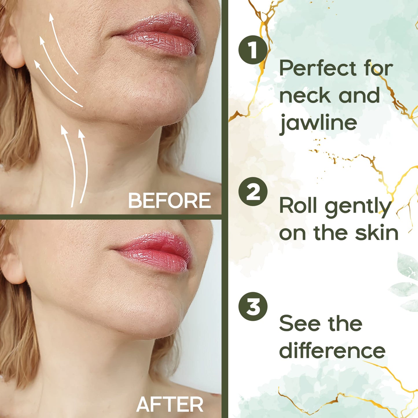 Beautyfrizz Jade Face Roller - Jade Roller for Face and Gua Sha Massage Tool - Gua Sha and Jade Roller - Guasha Tool for Face - Skin Care Gift Set Beauty & Personal Care BEAUTYfRIZZ