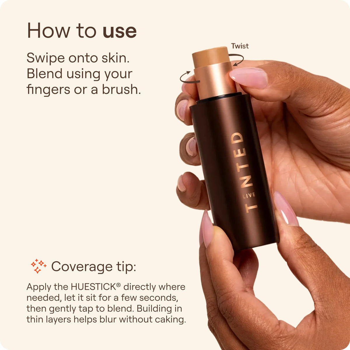 Live Tinted Huestick Complexion Stick - Foundation Makeup - Shade 03, 9g