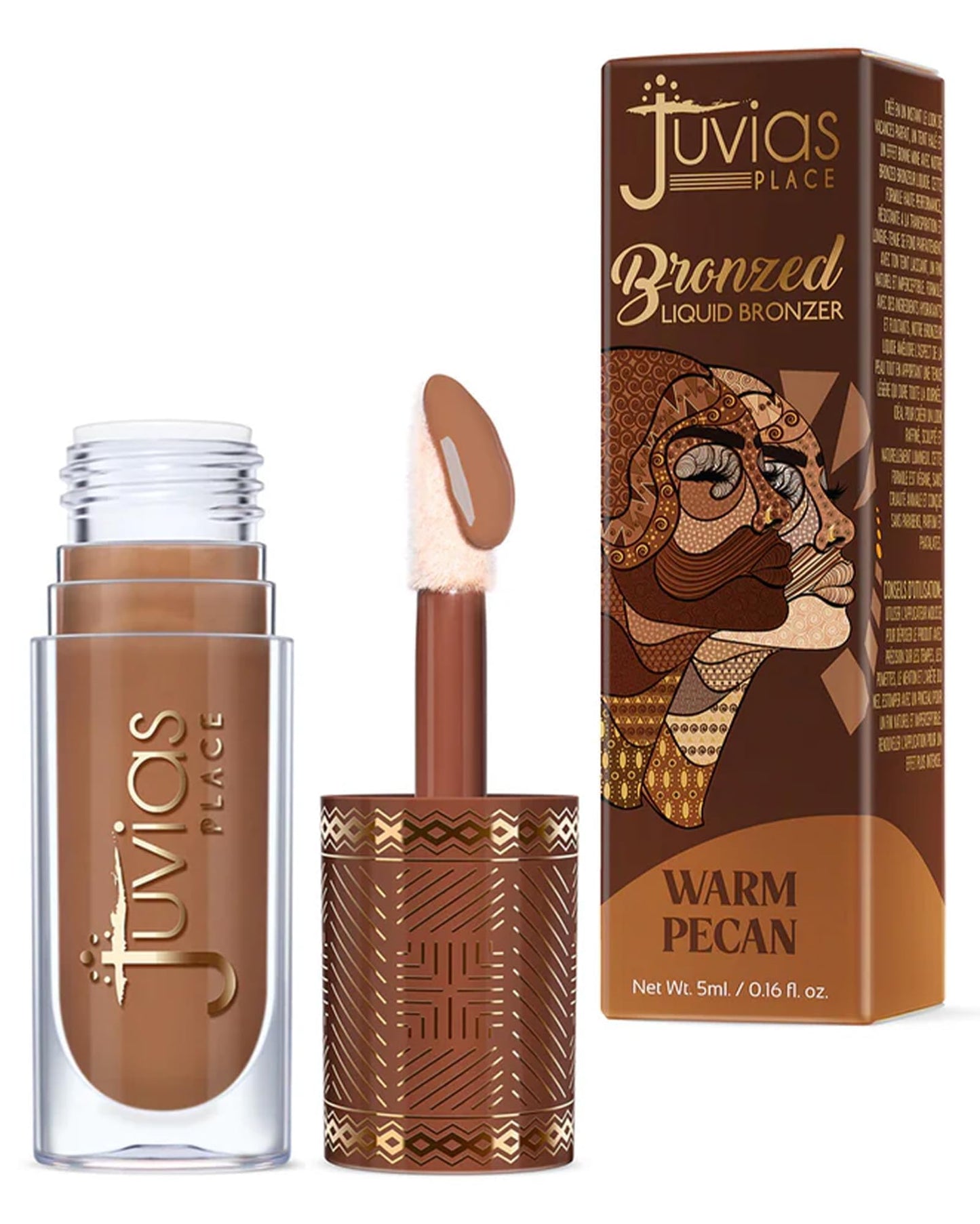 Juvia’s Place Bronzed Liquid Bronzer - Warm Pecan - Liquid Bronzer for Face w/Silky Blendable Texture - Buildable Coverage for Natural Contour Beauty & Personal Care Juvia's Place