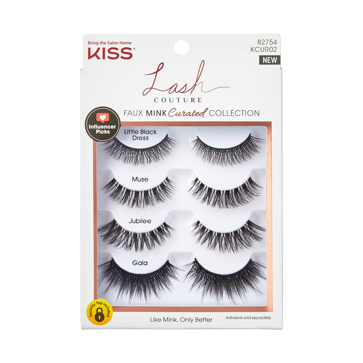 KISS Lash Couture Faux Mink False Eyelashes Multipack, Celebrity Favorite Wispy Effect, Volume & Curl, Lash Extensions Look, Crisscross Pattern Beauty & Personal Care KISS