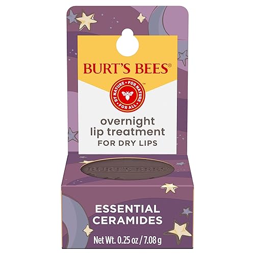 Burt's Bees Original Overnight Intensive Lip Treatment, Moisturizing, Restorative, Reduces Fine Lines, Vitamin E, Ceramides Oils, Natural Origin Lip Beauty & Personal Care Burt's Bees