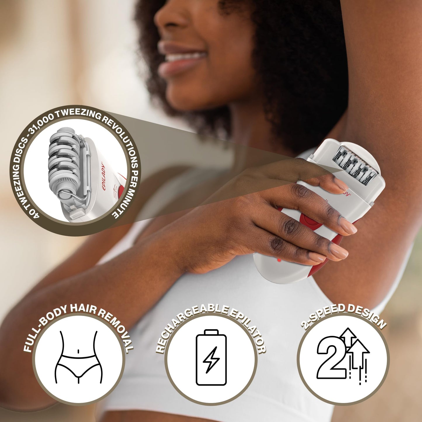 Epilady Legend 4th Generation and Epilady Esthetic Facial Epilator - Bundle Kit Value Pack Beauty and Personal Care Epilady
