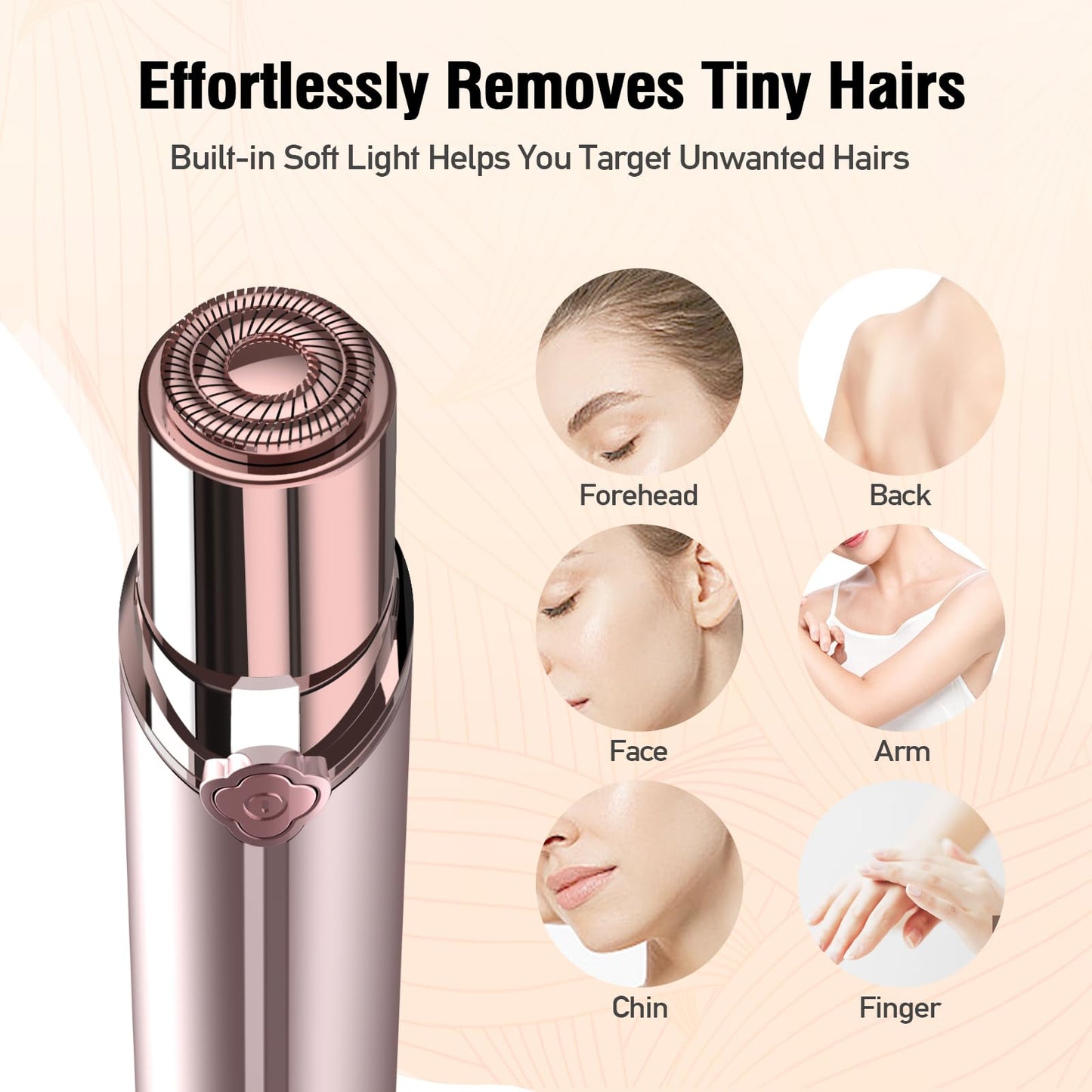 Facial Hair Removal for Women, Electric Painless Rechargeable Facial Hair Remover for Face, Lip, Chin with 2 Replacement Heads Beauty and Personal Care SEIHAI