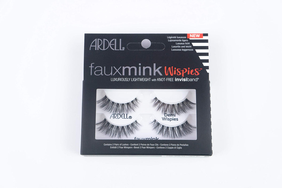 Ardell Faux Mink Wispies Lashes - Lightweight, Knot-Free, Natural-Looking False Eyelashes with Invisiband, 2-Pairs Beauty & Personal Care Ardell