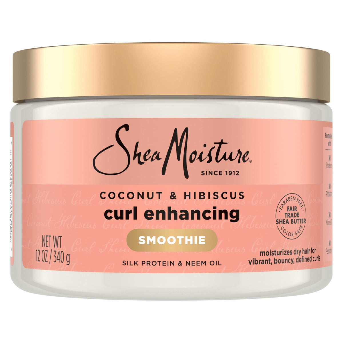 SheaMoisture Smoothie Curl Enhancing Cream Coconut and Hibiscus for Thick, Curly Hair Sulfate Free and Paraben Free 12 oz Beauty & Personal Care Shea Moisture
