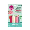 eos 100% Natural & Organic Lip Balm Sticks- Strawberry Sorbet, Vanilla Bean, Sweet Mint & Pomegranate Raspberry, Lip Care Products, 0.14 oz, 4-Pack Beauty & Personal Care eos