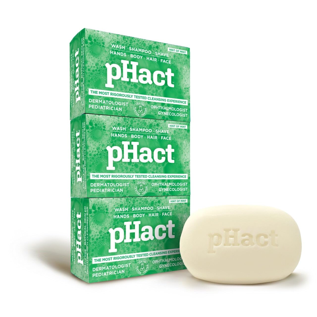 ANDREW LESSMAN pHact Moisture-Rich, Soap-Free Cleansing Bar Hint of Mint. Natural Skin pH. All Skin Types - Even Sensitive Skin. Hypoallergenic Beauty & Personal Care ANDREW LESSMAN