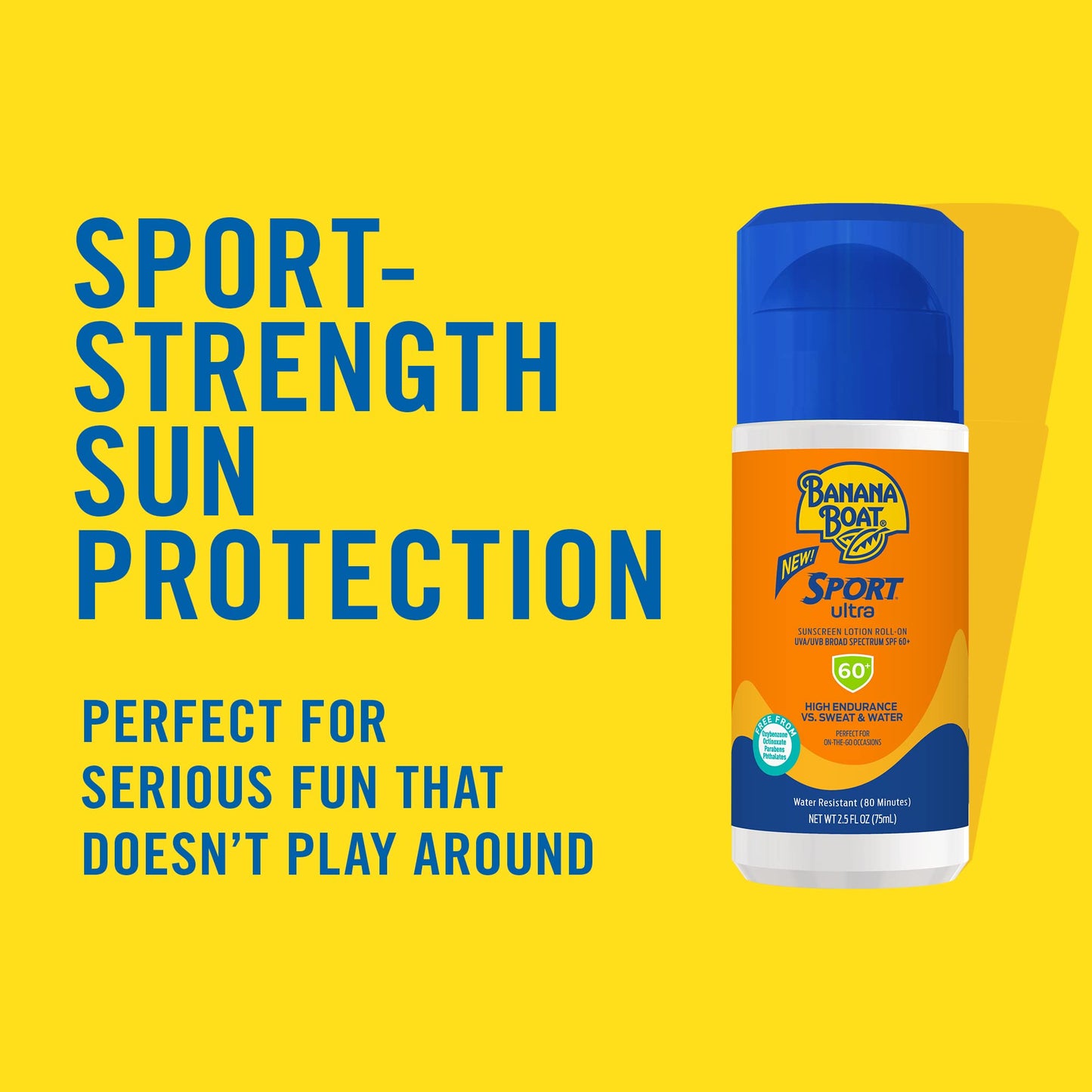 Banana Boat Sport Ultra SPF 60 Roll On Sunscreen, 2.5Fl Oz | Travel Size Sunscreen Roller, Roll On Sunblock SPF 60, Oxybenzone Free, Water Resistant Beauty & Personal Care Banana Boat