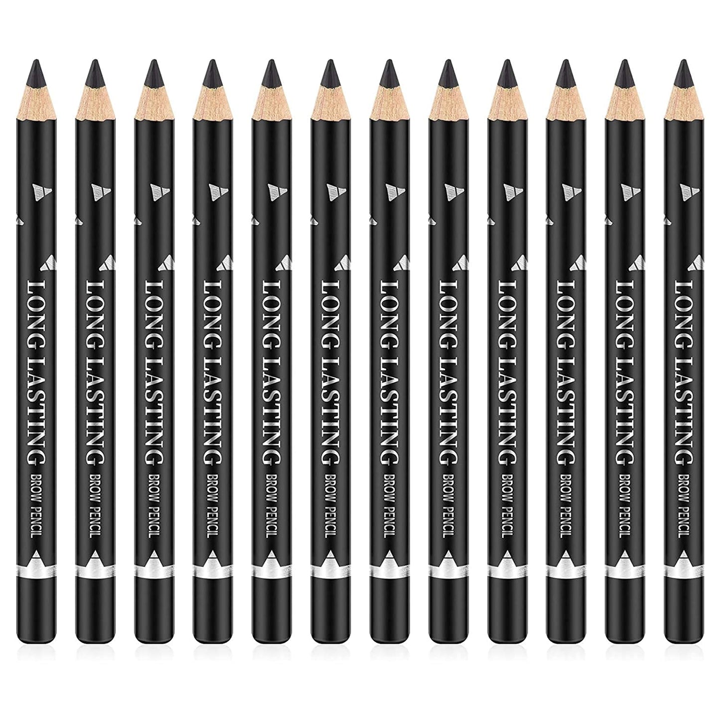 Go Ho 12 PCS Black Eyebrow Eyeliner Pencils,Sweatproof Eyebrow Pencil,Long-lasting Nice Color Eye Brow Gel Pen Makeup Brow Tint Sticks?Black? Beauty & Personal Care Go Ho