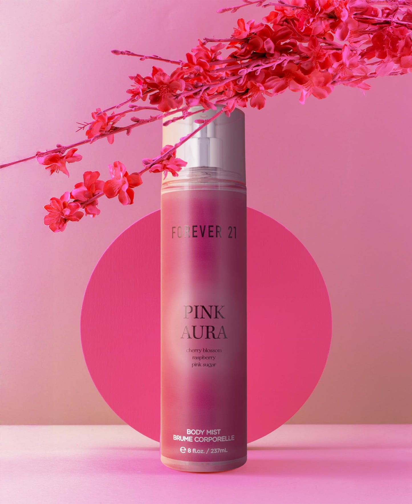 Forever 21 Pink Aura Body Spray Mist | Lightweight & Flirty Everyday Scent | Sweet Body Spray with Cherry Blossom Top Notes, Raspberry and Pink Sugar Beauty & Personal Care Forever 21