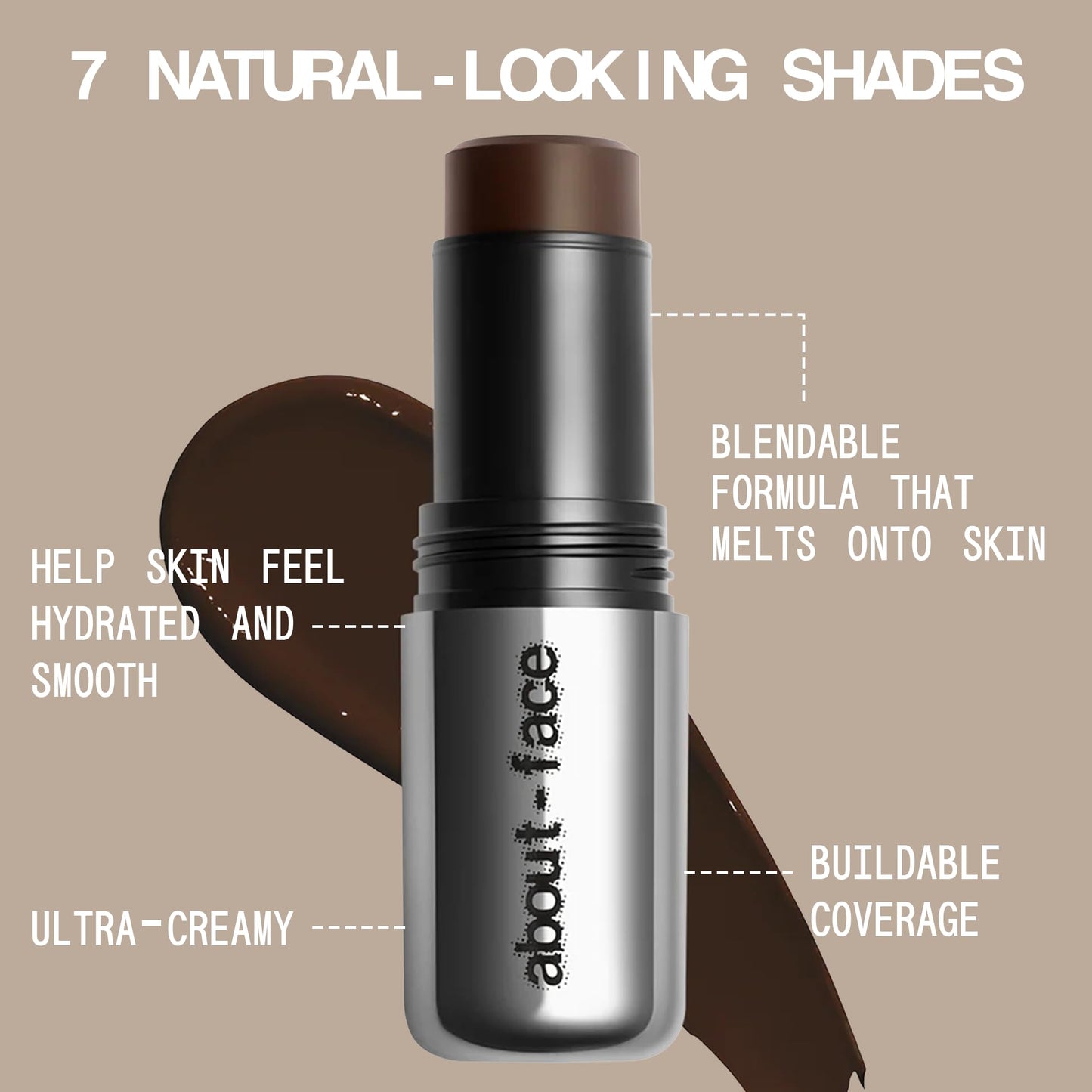 about-face Beach Freak Bronzer Stick Beach Baby- Ultra-Creamy, Vegan Bronzer & Contour Stick with Skincare Benefits - Dewy Finish - Hydrating Formula Beauty & Personal Care aboutface