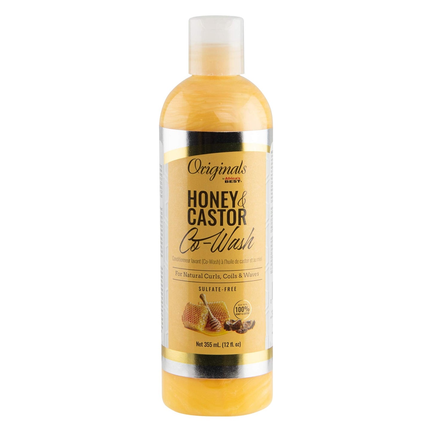 Africa's Best Originals by and Castor Hair Co-Wash for Natural Curls, Coils and Waves, Sulfate-Free, Honey 12 Fl Oz Beauty & Personal Care Africa's Best