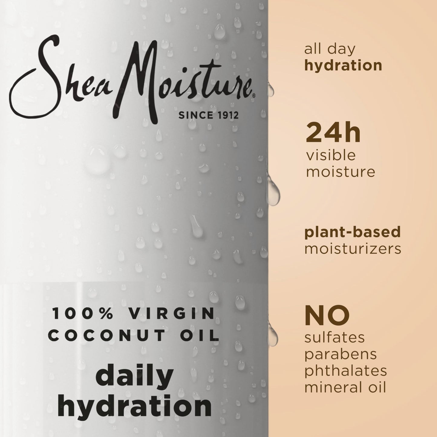 SheaMoisture Virgin Coconut Oil Body Wash Nourish and Replenish Skin Daily Hydrating body wash for 24H Visible Moisture for Healthy, Glowing Skin 18 Beauty & Personal Care Shea Moisture
