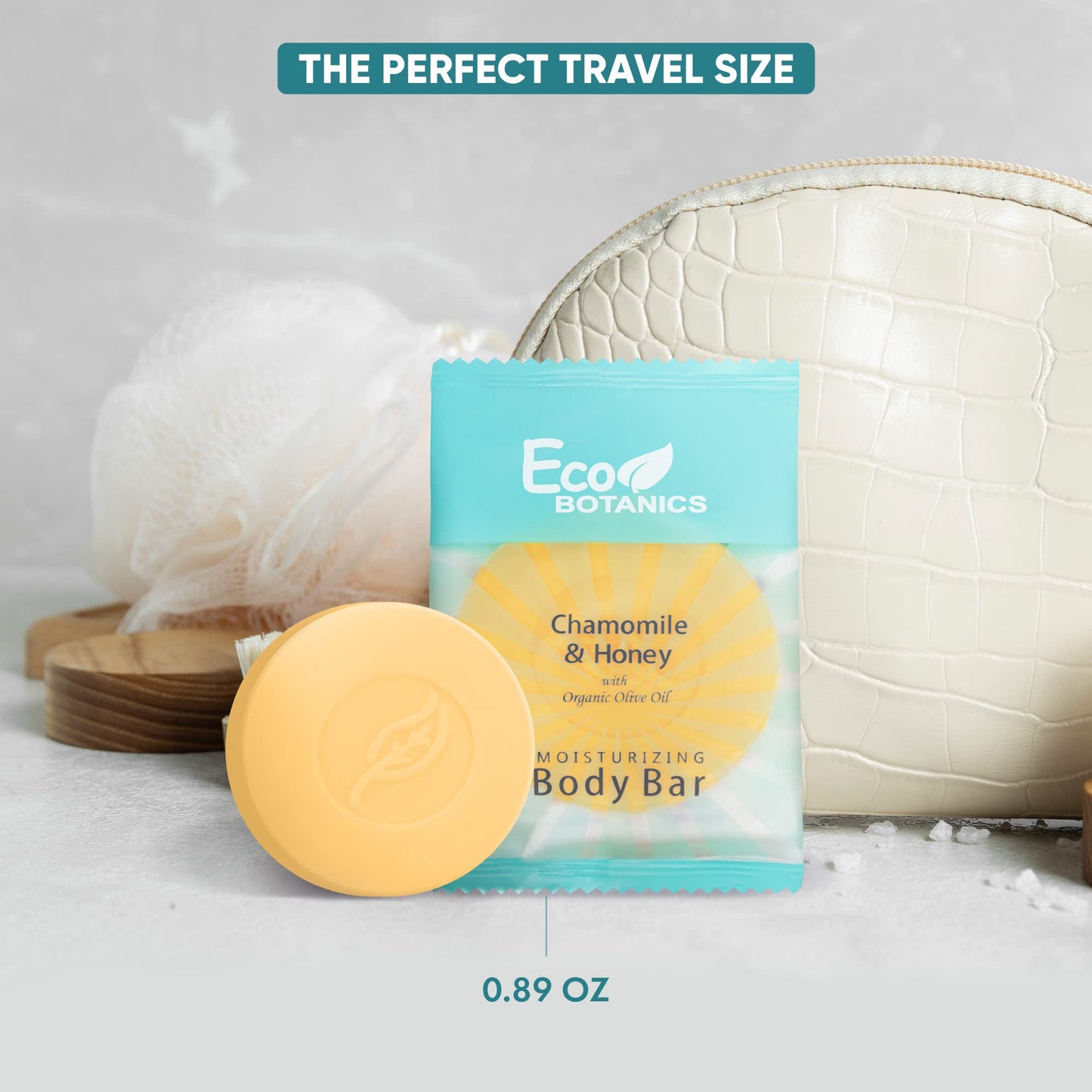Eco Botanics Travel Size Hotel Body Bar 500 Count 0.89 oz Bottles Guest Amenities for Hotels Vacation Rentals & Short Term Rentals Paraben Free White Beauty & Personal Care Eco Botanics