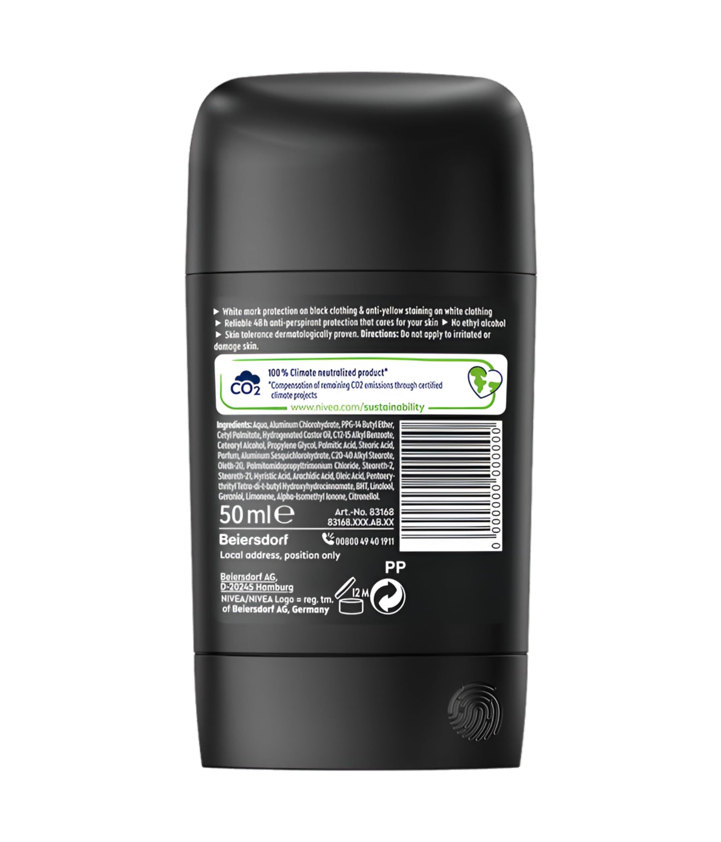 Nivea Men Black & White Invisible Fresh Stick Deodorant - 50 ml Beauty and Personal Care NIVEA