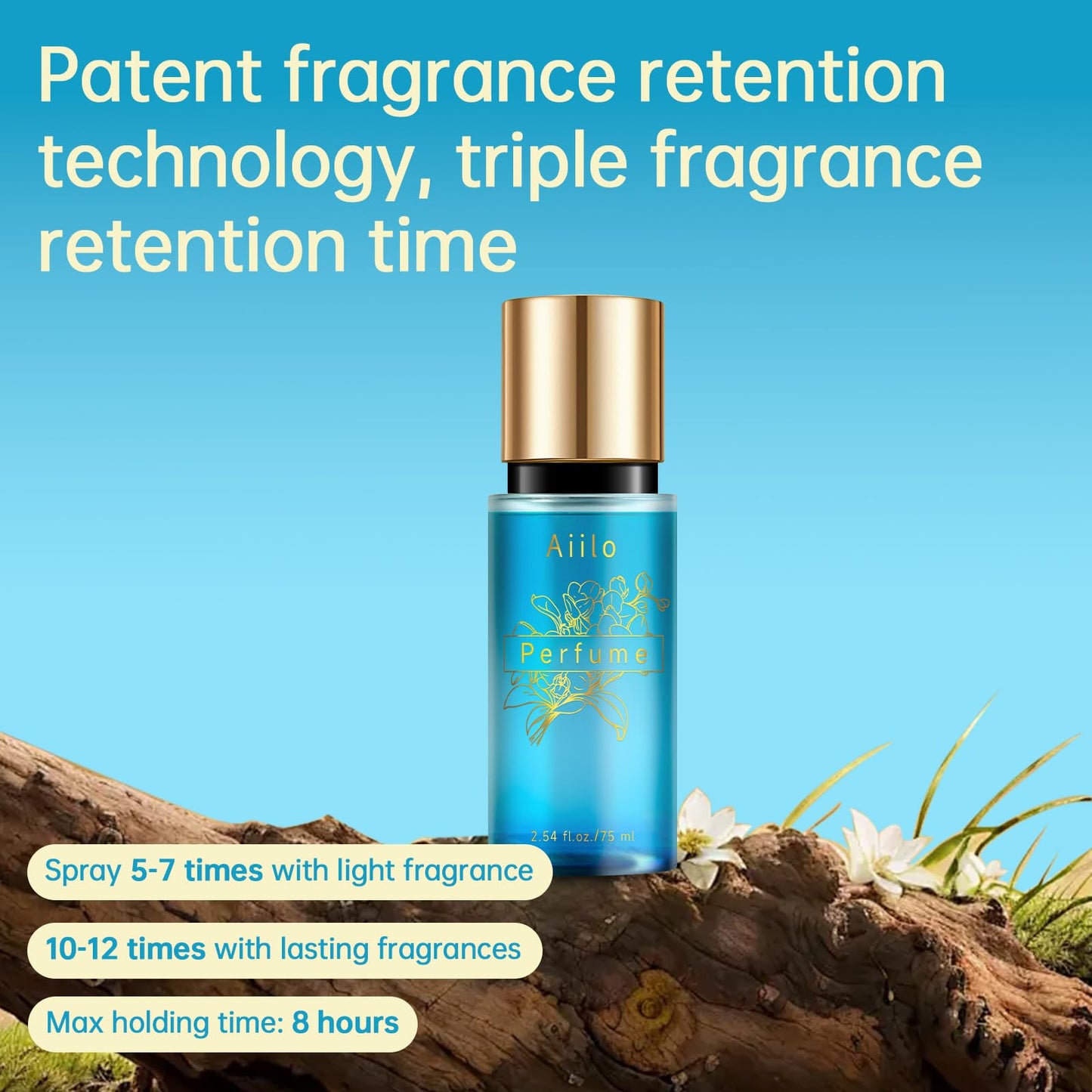 Aiilo Hair Perfume for Women, Long Lasting Hair Fragrance Mist, Hair Perfume Spray for Hair, Body & Clothes, Lightweight Non-Greasy Formula, Up to 8 Beauty & Personal Care Aiilo
