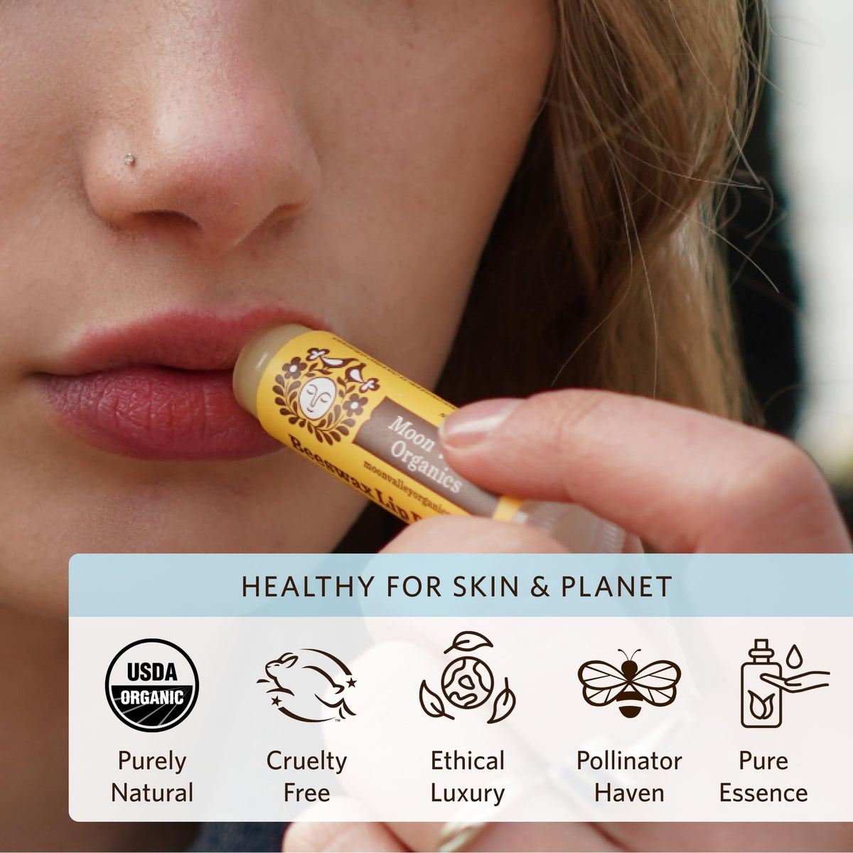 Moon Valley Organics Beeswax Lip Balm for Moisturizing Lips and Cuticles (COOL MINT VANILLA, 6-Pack) Beauty & Personal Care Moon Valley Organics