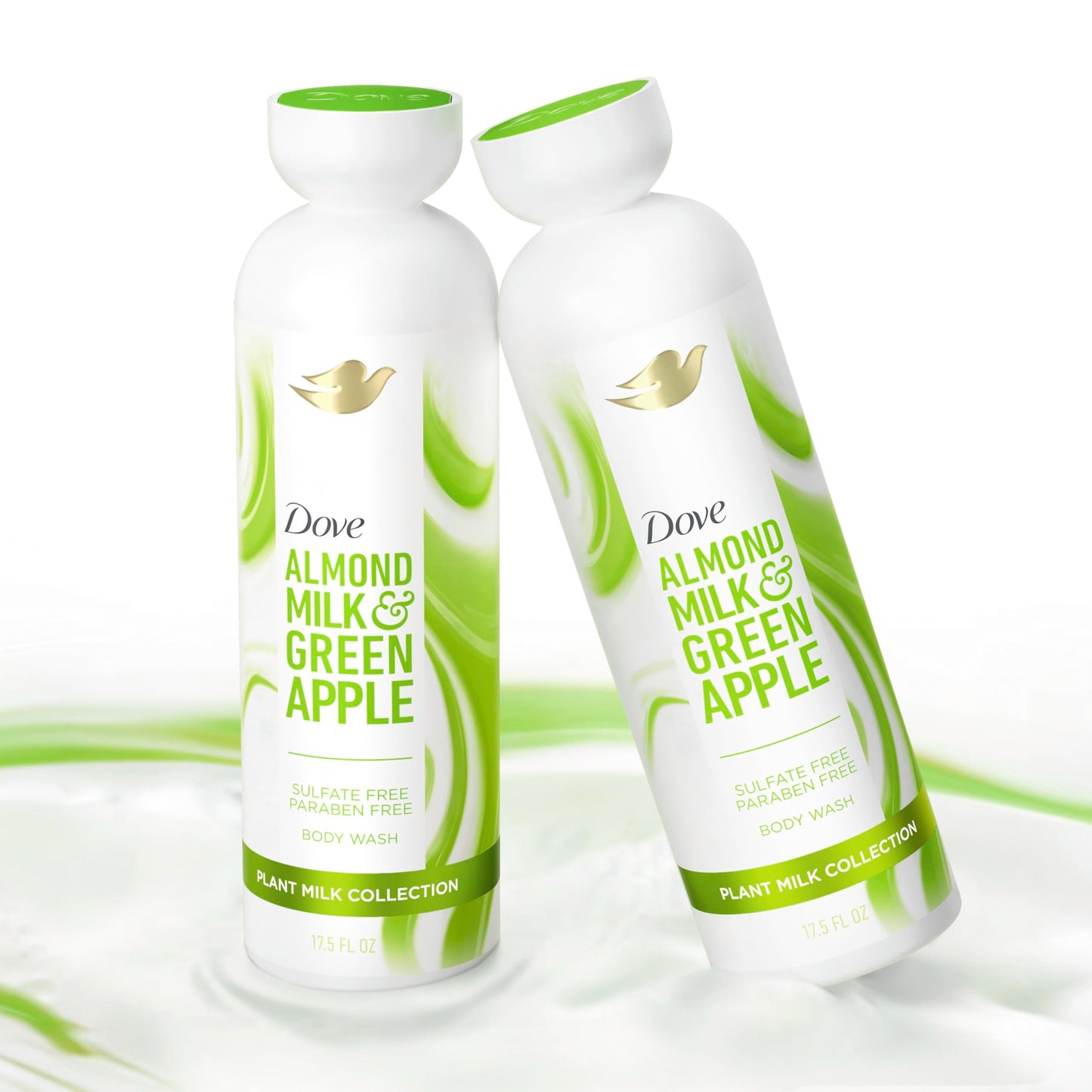 Dove Plant Milk Cleansing Body Wash Almond Milk & Green Apple for Moisturized Skin Gentle Cleanser, No Sulfates or Parabens, pH balanced 17.5 fl oz Beauty & Personal Care Dove