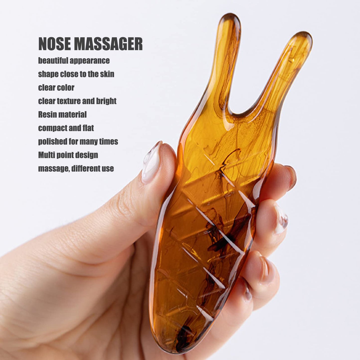 FILFEELNose Massager, Resin Gua Sha Tools Nose Up Scraper for Women Nose Shaping (Amber) Beauty and Personal Care FILFEEL