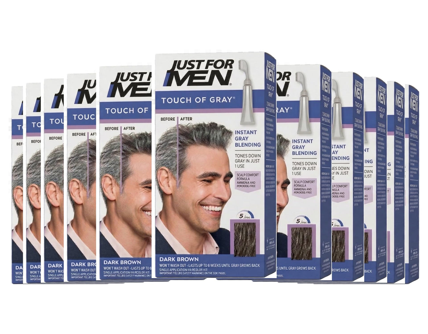 JUST FOR MEN Touch of Gray Hair Treatment T-45 Dark Brown, 1 Each (Pack of 11) Beauty & Personal Care Just for Men