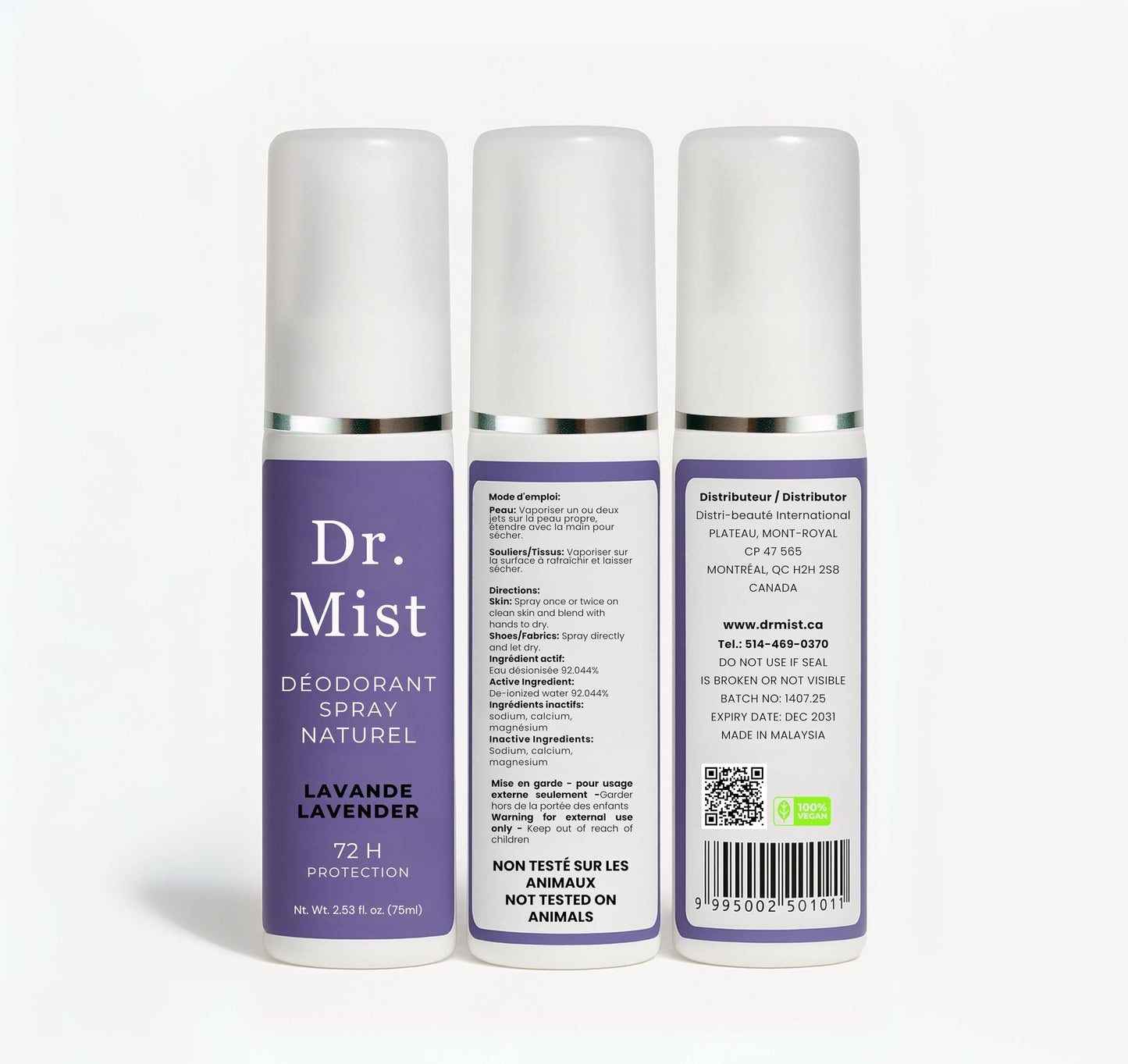 Dr. Mist - Deodorant Spray Lavender - 2.53 fl. oz. Beauty and Personal Care Dr. Mist