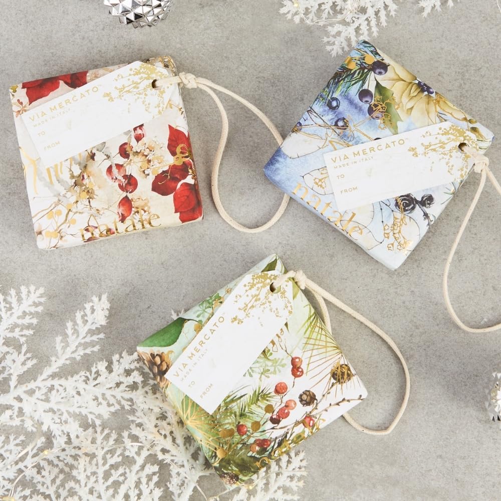 Via Mercato Natale Gift Soap Ornament (100g x 3) Beauty & Personal Care Via Mercato