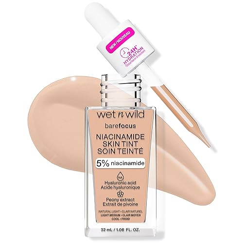 wet n wild Bare Focus Skin Tint, 5% Niacinamide Enriched, Buildable Sheer Lightweight Coverage, Natural Radiant Finish, Hyaluronic & Vitamin Beauty & Personal Care wet n wild
