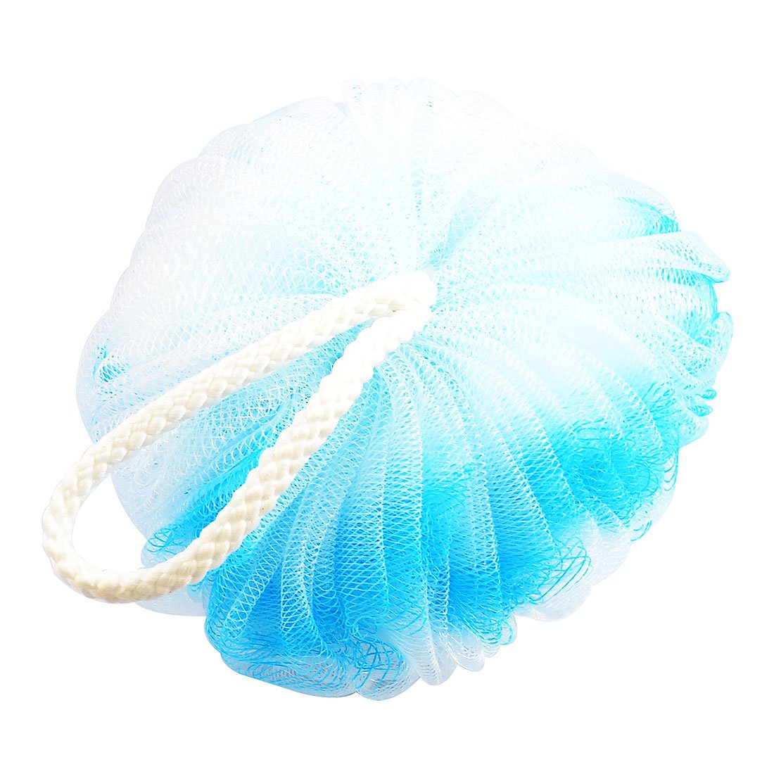 Ruilogod Bathing Body Foam Bubble Mesh Bath Shower Pouf Blue White (id: b13 2e2 6b4 088 edd Beauty and Personal Care Ruilogod