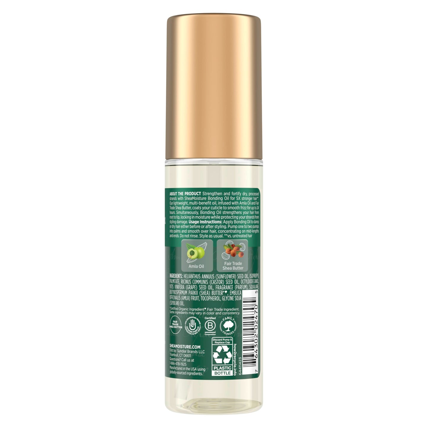 Shea Moisture Bonding Oil Amla Oil To Protect, Strengthen And Smooth Hair With Amla Oil And Fair-Trade Shea Butter With 5X Strength And 24-Hour Frizz Beauty & Personal Care SheaMoisture