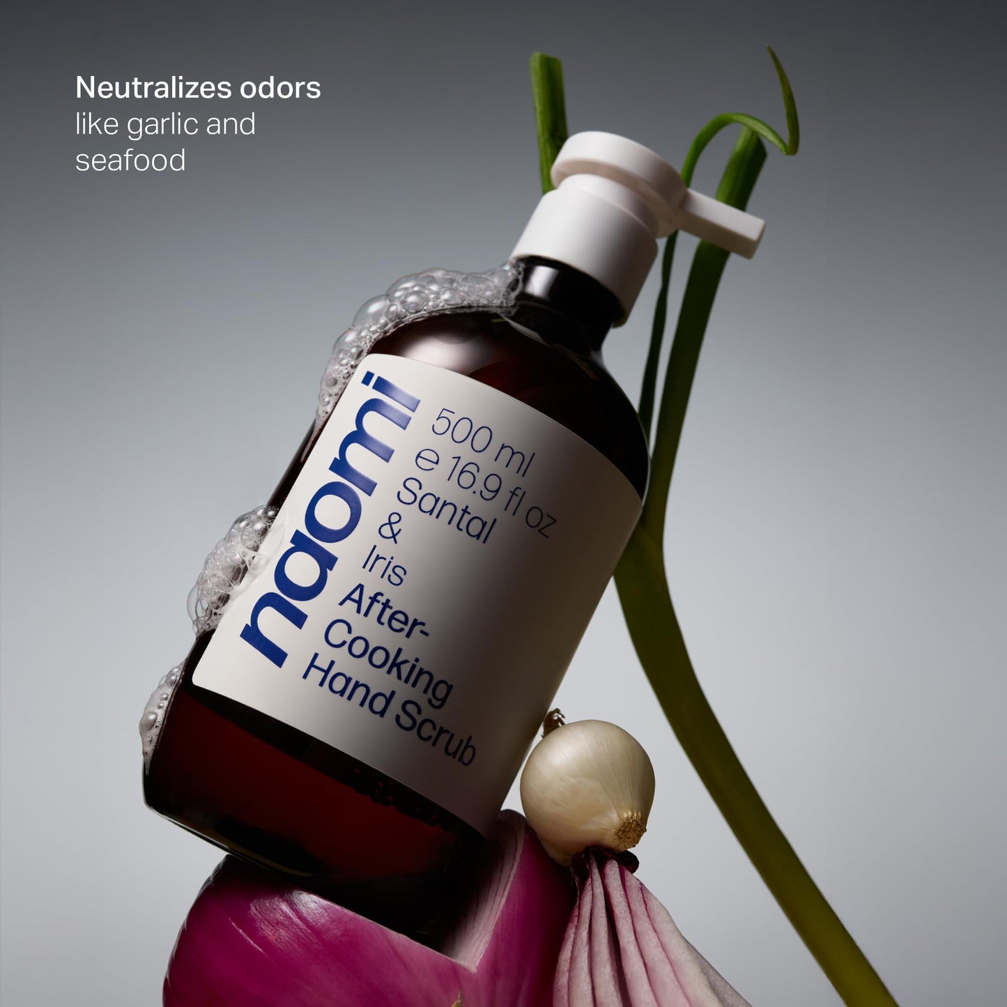 Naomi After-Cooking Hand Scrub | Odor Neutralizing Exfoliating Hand Wash for Kitchen | Removes Garlic Seafood Smells | Gentle Non-Drying Jojoba Hand Beauty & Personal Care Naomi Cooking
