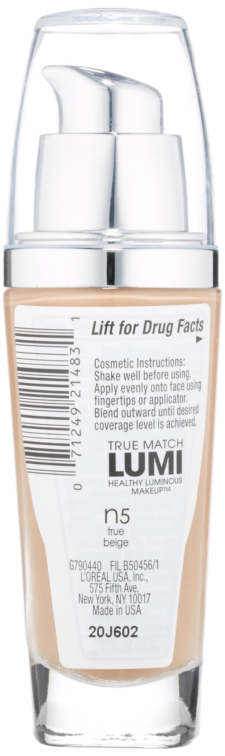 L'Oréal Paris True Match Lumi Healthy Luminous Makeup, N5 True Beige, 1 fl. oz. Beauty & Personal Care L'Oreal Paris