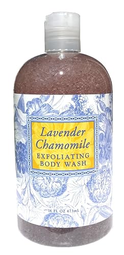 Greenwich Bay LAVENDER CHAMOMILE Exfoliating Body Wash for Men and Women-Gentle Body Scrub Parabens Free -Sulphates Free-Blended with Loofah, Apricot Beauty & Personal Care Greenwich Bay
