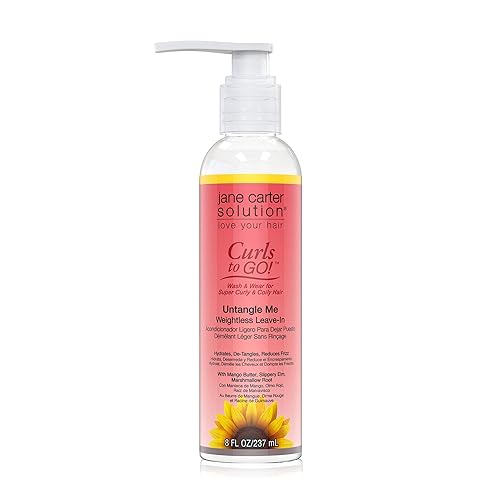 JANE CARTER SOLUTION Curls to Go Untangle Me Weightless Leave-In Conditioner (8oz) - Nourishing, Moisturizing, No Buildup Beauty & Personal Care Jane Carter Solution