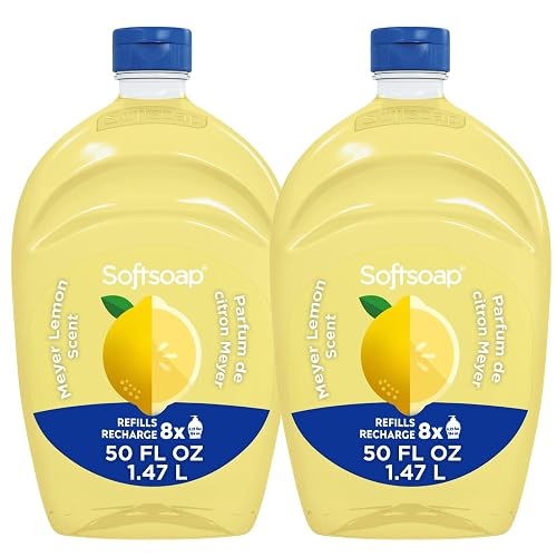 Softsoap Limited Edition Seasonal Scents | Extra Large Refill Bottles, 100 FL Oz Total, 2-50 Fl Oz Bottles for Refilling Liquid Hand Wash (Lemon) Beauty & Personal Care Softsoap