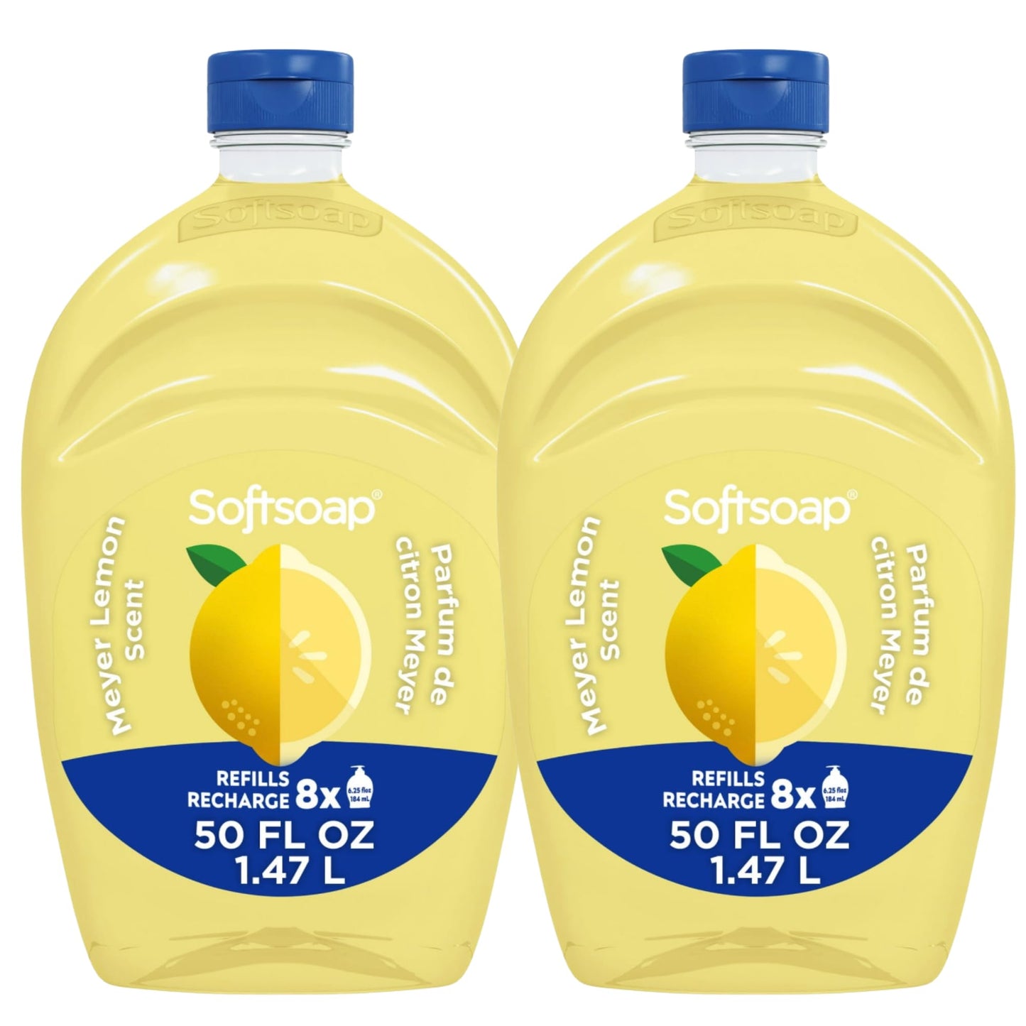 Softsoap Limited Edition Seasonal Scents | Extra Large Refill Bottles, 100 FL Oz Total, 2-50 Fl Oz Bottles for Refilling Liquid Hand Wash (Lemon) Beauty & Personal Care Softsoap