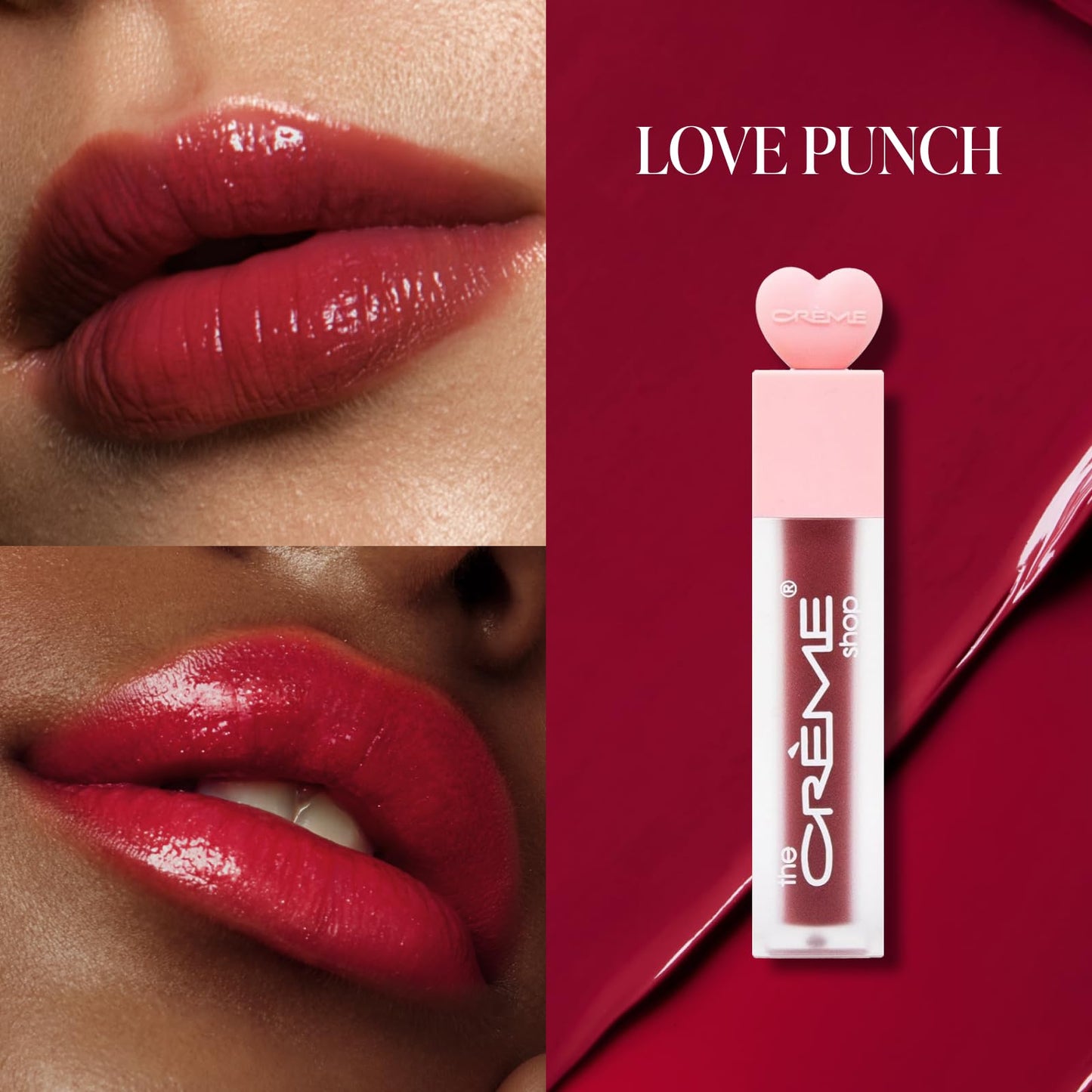 The Creme Shop's Ultra-Moisturizing, 12HR+ Long-Lasting Glossy Lip Stain - lOVE PUNCH Beauty & Personal Care The Crème Shop