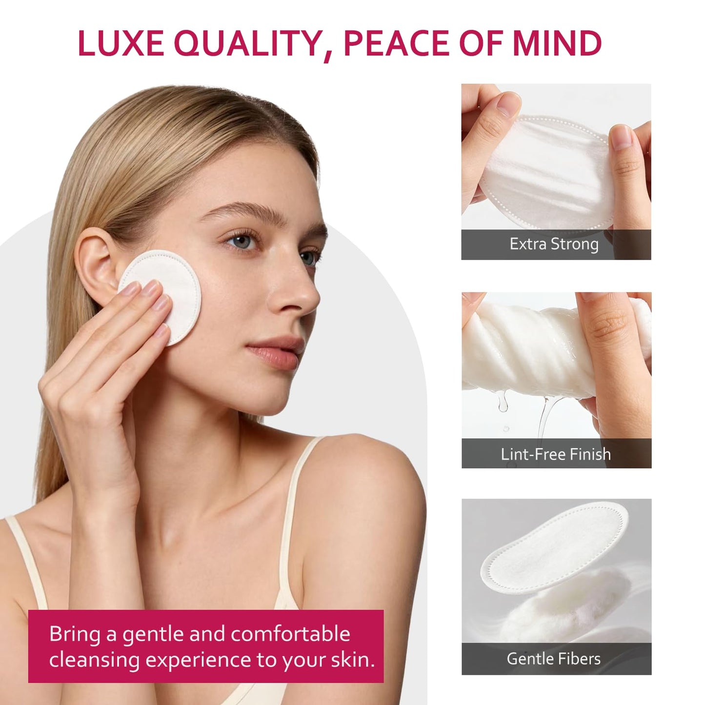Astraescly Cotton Rounds Bulk 2000 Count, Soft Makeup Remover Pads for Face 100% Pure Cotton Lint-Free Hypoallergenic Gentle Exfoliating Facial Pads Beauty and Personal Care Astraescly