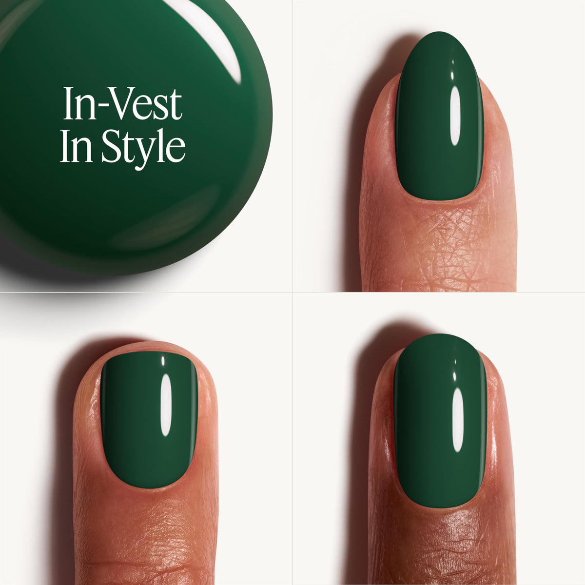essie gel couture, Long-Lasting Nail Polish, 8-free Vegan, Fashion Freedom, Green, In-Vest In Style, 0.46 fl oz