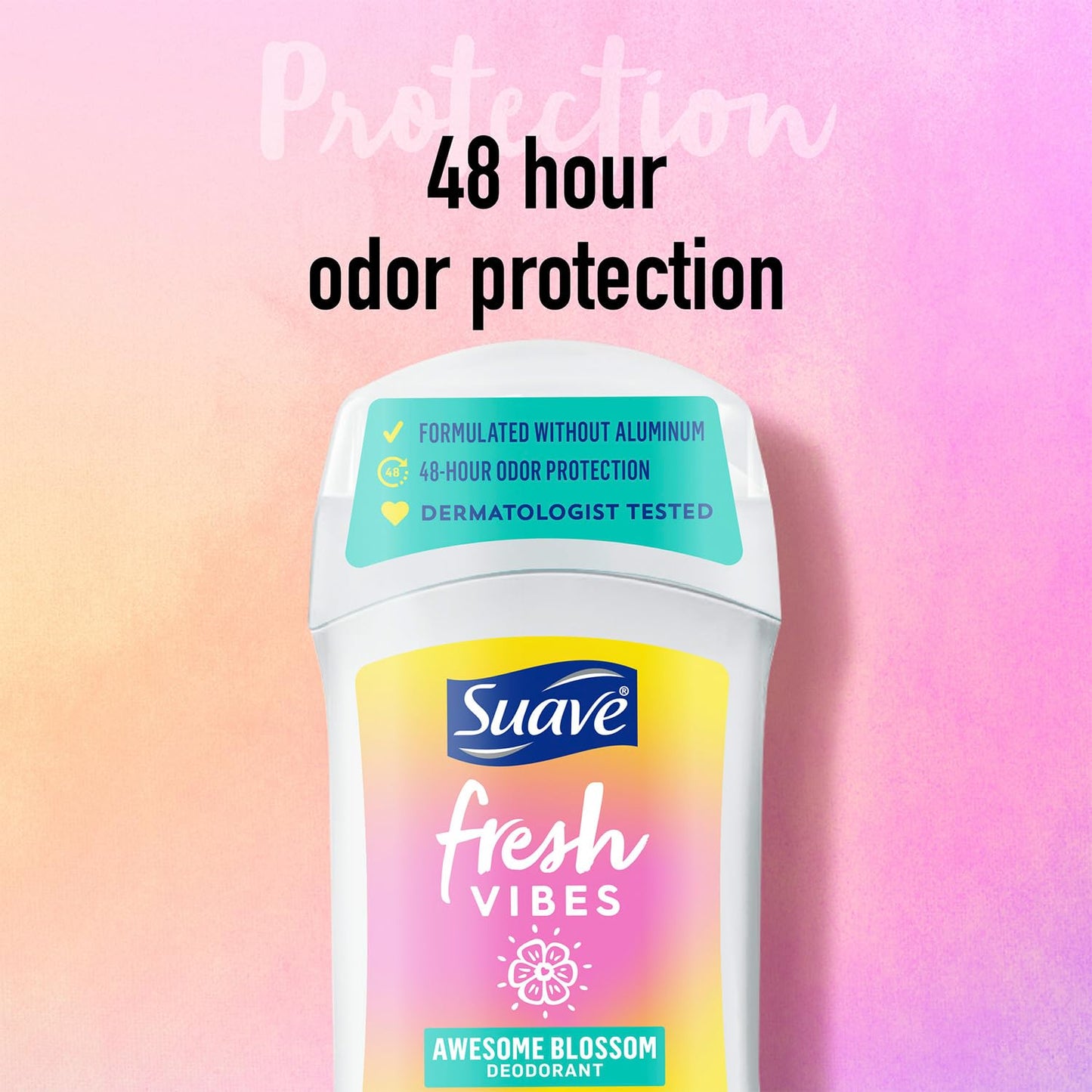 Suave Aluminum-Free Deodorant for Kids, Teen Girls & Boys, Fresh Vibes 2-Pack, 48H Protection, 1.2 Oz Ea Beauty and Personal Care Suave